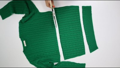 니트리폼 유행 지난 니트를 퍼프 소매와 크롭티로 리폼 니트 재활용 옷수선 옷 만드는 방법
