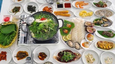 인천 가성비 좋은 회정식 맛집 가볼만한곳 연륙교 조개구이 회정식코스 해산물요리 해산물 한상차림 추천